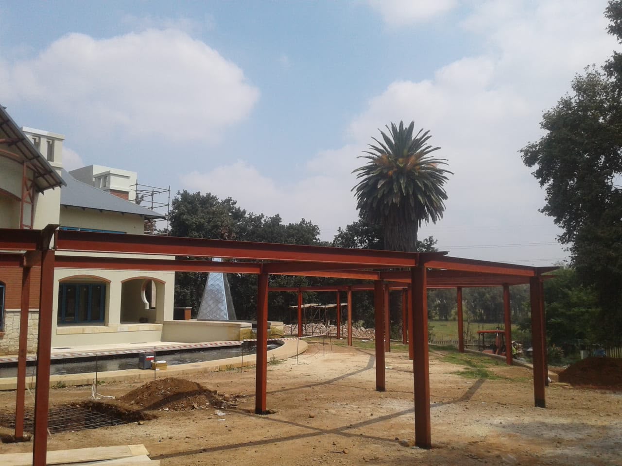 Outdoor living, framed in steel.